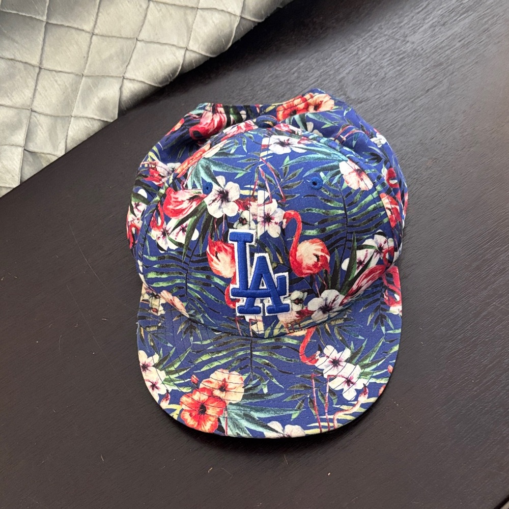 New Era LA Floral Snapback Hat - Blue, Pink, White
